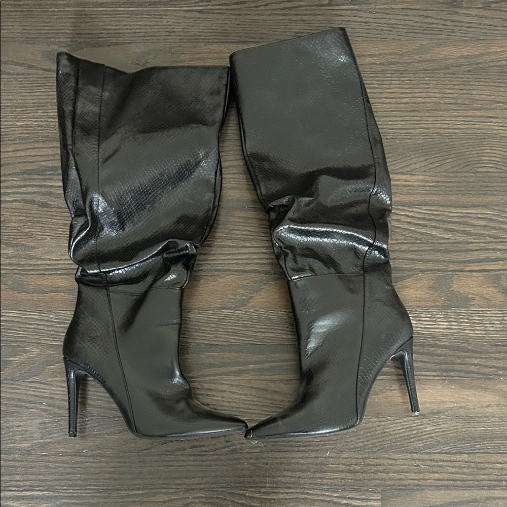 Elegant Black Women's Knee-High Boots